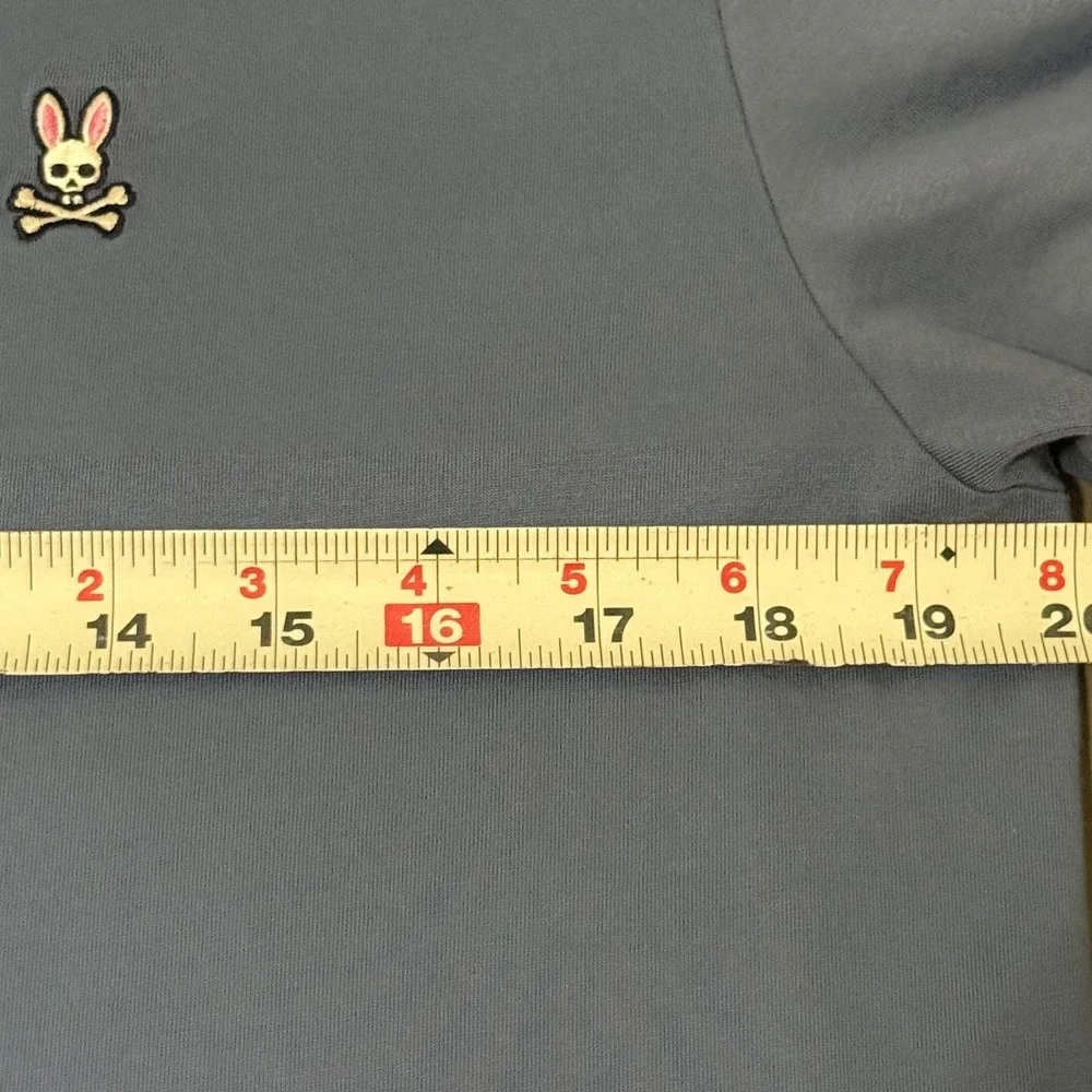 Psycho Bunny Kids Blue Pima Cotton Short Sleeve Logo T-Shirt Size 4